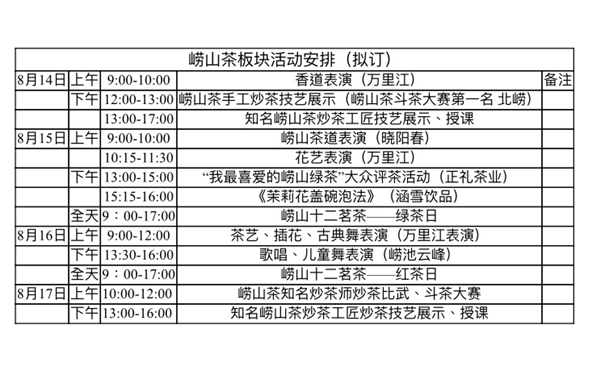 上演系列“重頭戲”！2020青島茶博會(huì)8月14日開幕